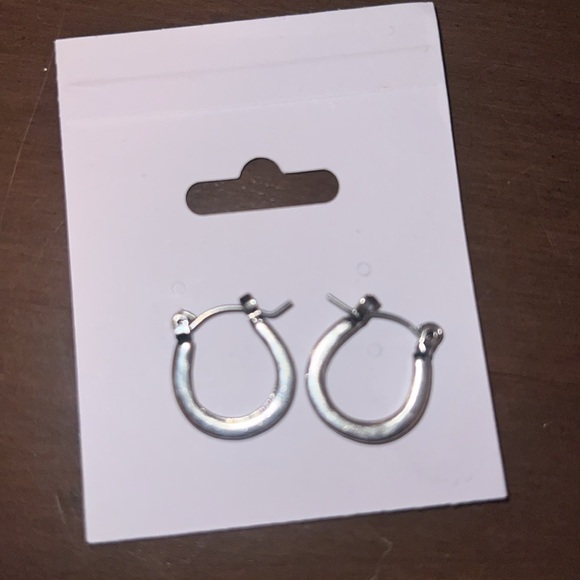 Silver Horseshoe Earrings - Picture 3 of 3